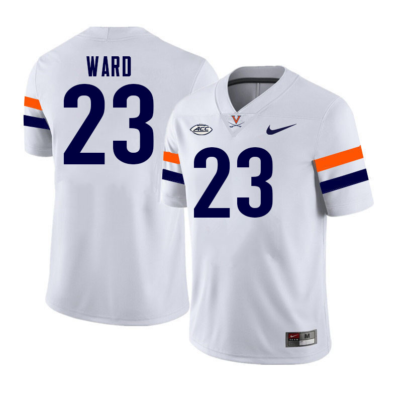 Virginia Cavaliers #23 Triston Ward College Football Jerseys Stitched-White